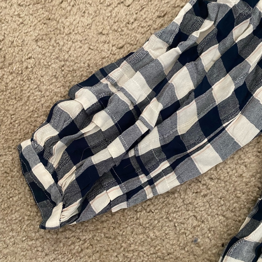 American Eagle Plaid Peplum Blouse - Picture 4 of 4